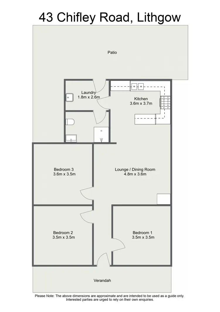 Floorplan of Homely house listing, 43 Chifley Road, Lithgow NSW 2790