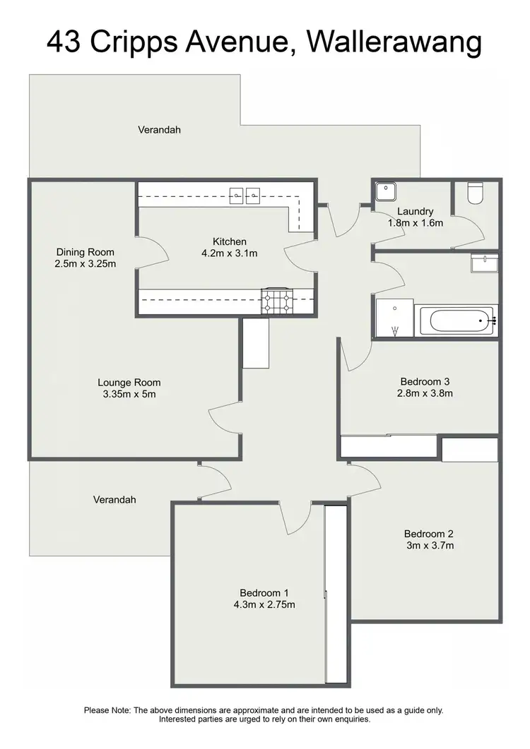 Floorplan of Homely house listing, 43 Cripps Avenue, Wallerawang NSW 2845