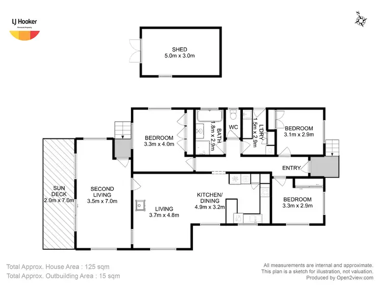 Floorplan of Homely house listing, 14 Joel Avenue, Carlton TAS 7173