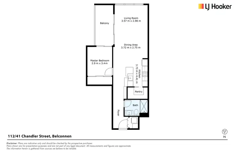Floorplan of Homely unit listing, 112/41 Chandler Street, Belconnen ACT 2617