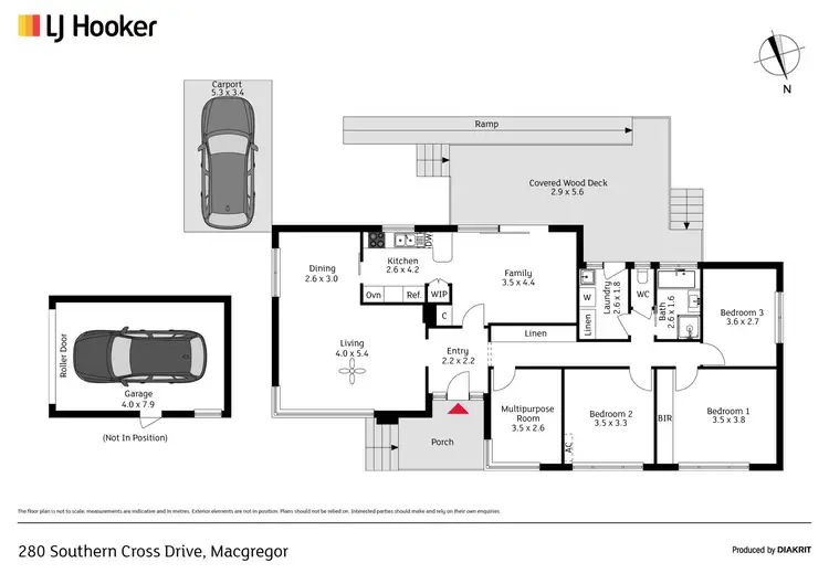 Floorplan of Homely house listing, 280 Southern Cross Drive, Macgregor ACT 2615