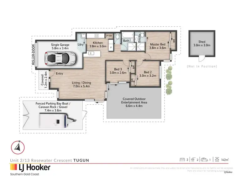Floorplan of Homely unit listing, 2/13 Rosewater Crescent, Tugun QLD 4224