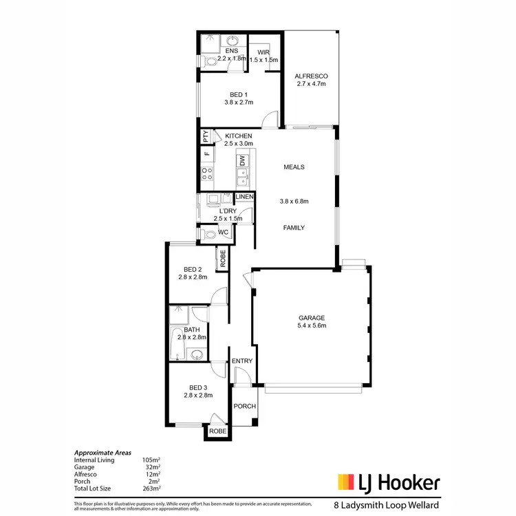 Floorplan of Homely house listing, 8 Ladysmith Loop, Wellard WA 6170