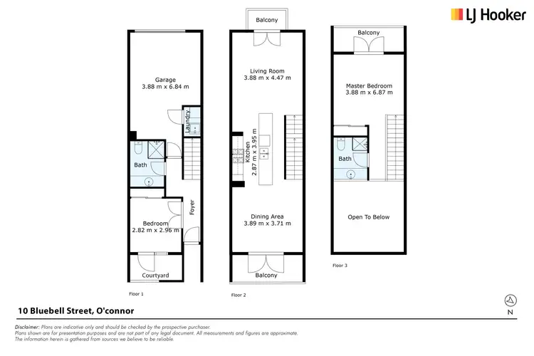Floorplan of Homely townhouse listing, 10 Bluebell Street, O'connor ACT 2602