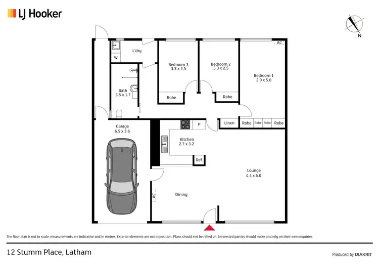 Floorplan of Homely house listing, 12 Stumm Place, Latham ACT 2615