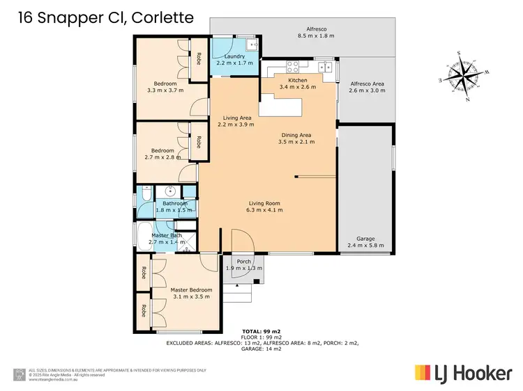 Floorplan of Homely house listing, 16 Snapper Close, Corlette NSW 2315