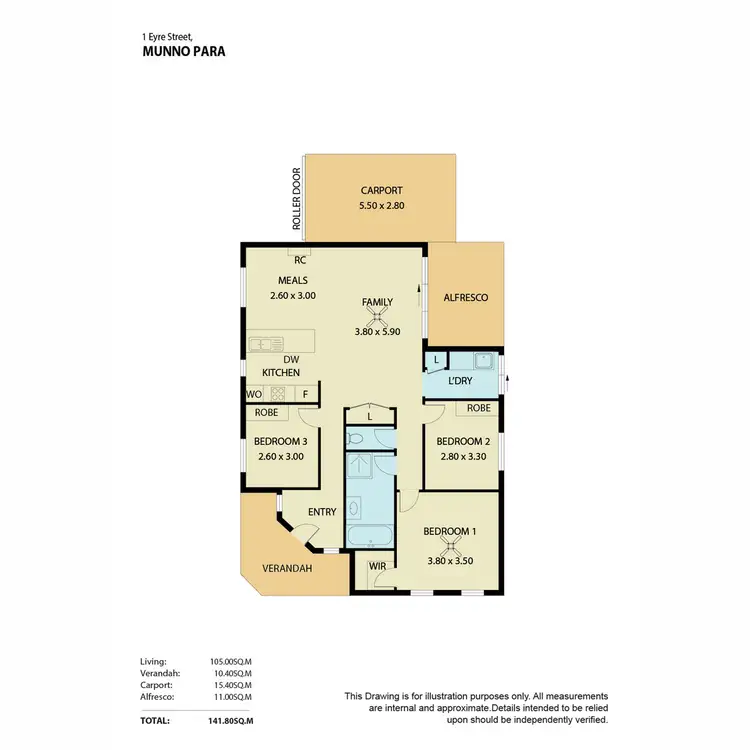 Floorplan of Homely house listing, 1 Eyre Street, Munno Para SA 5115