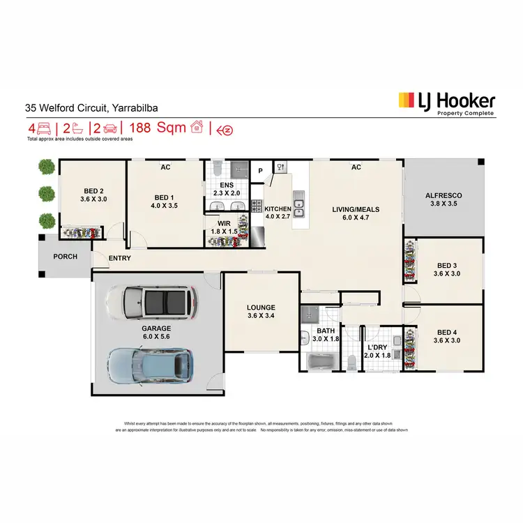 Floorplan of Homely house listing, 35 Welford Circuit, Yarrabilba QLD 4207