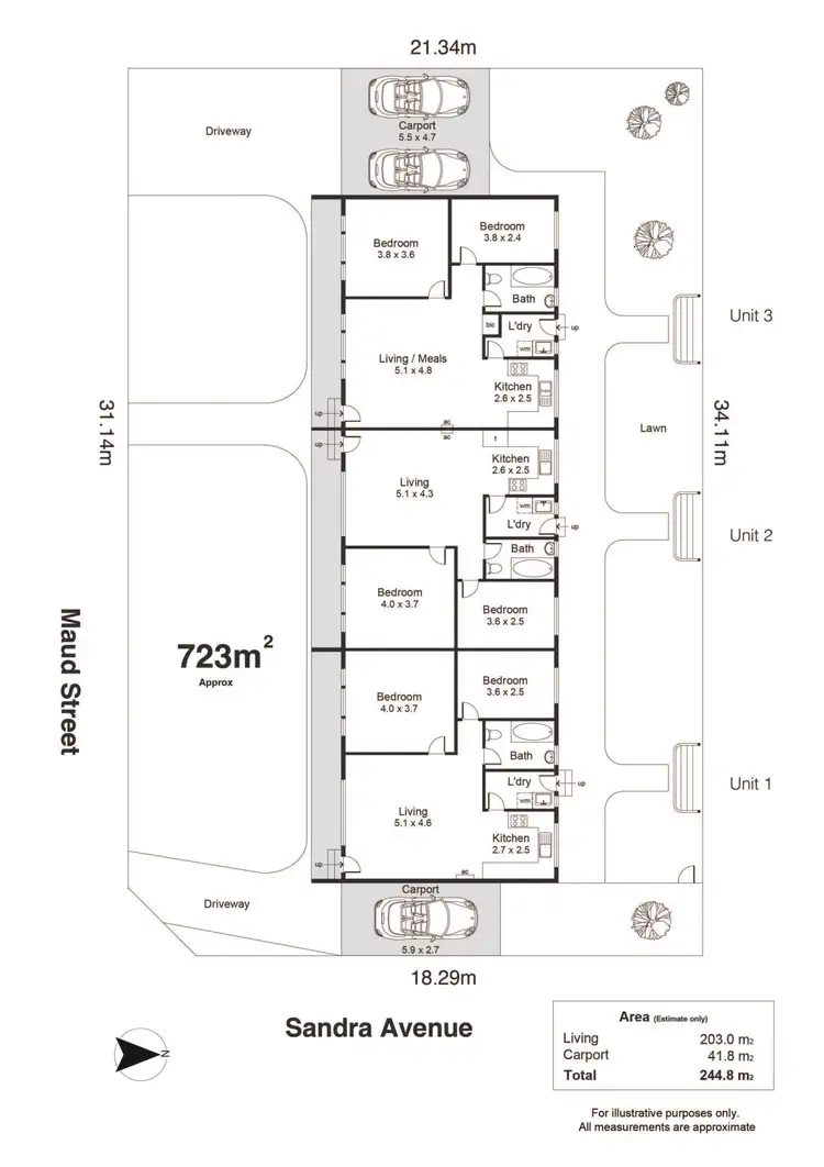 Floorplan of Homely block of units listing, 41 Maud Street, Rostrevor SA 5073