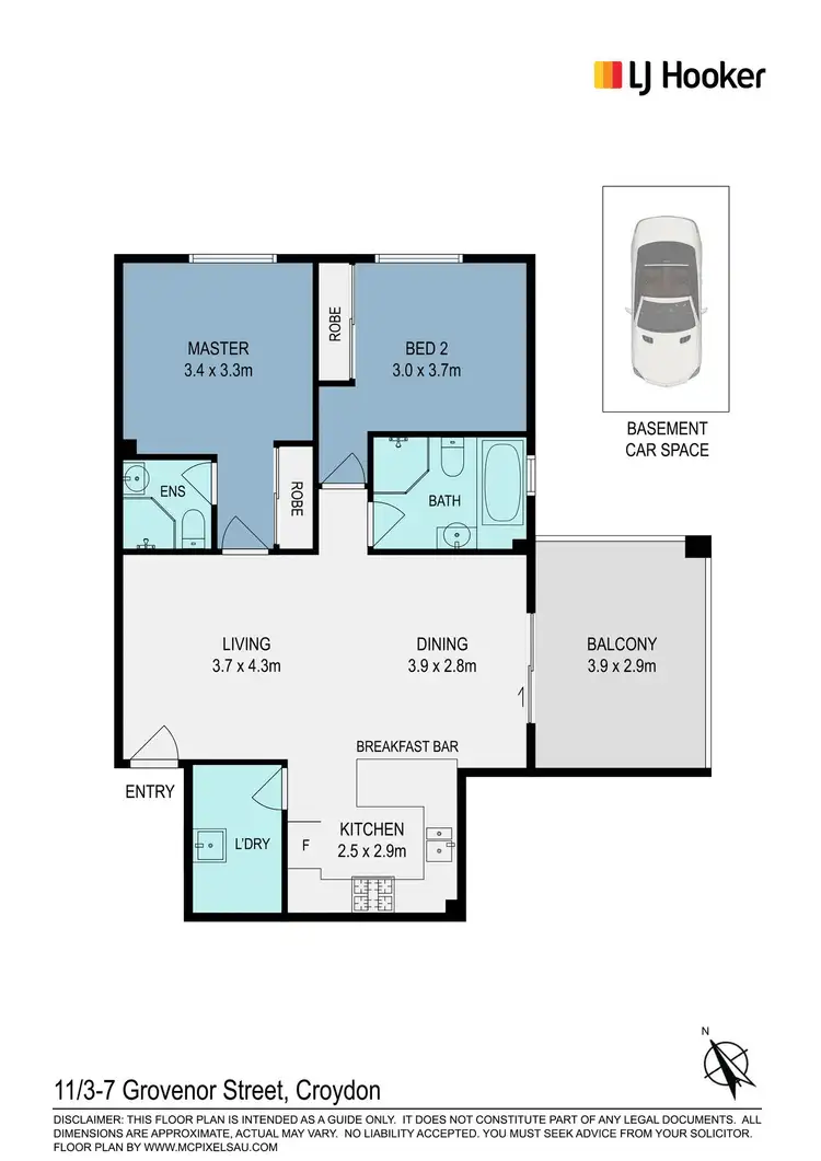 Floorplan of Homely unit listing, Unit 11/3-7 Grosvenor Street, Croydon NSW 2132