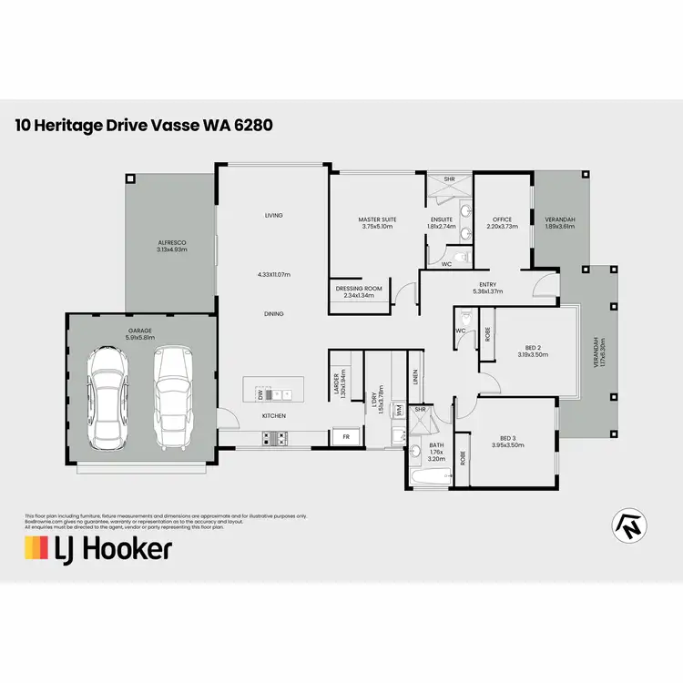 Floorplan of Homely house listing, 10 Heritage Drive, Vasse WA 6280