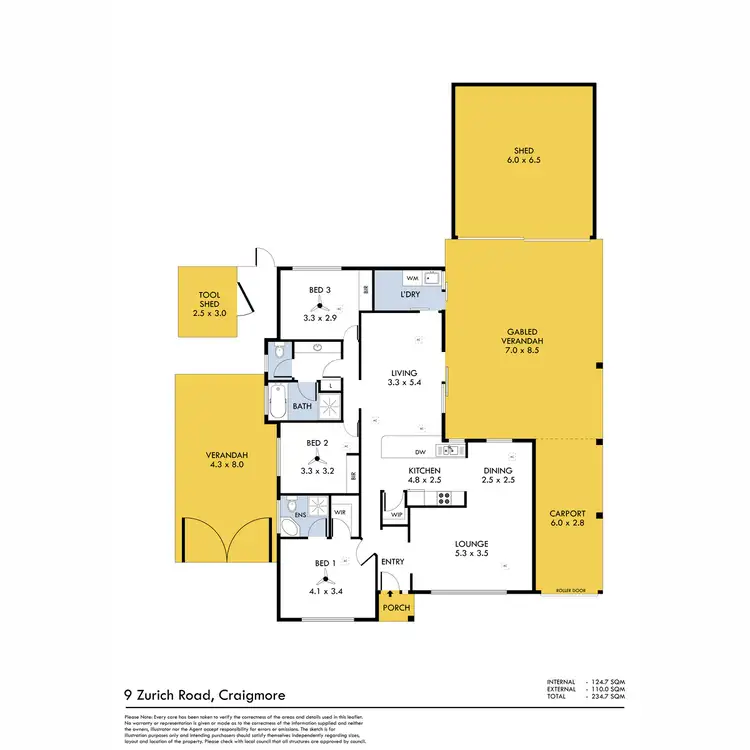 Floorplan of Homely house listing, 9 Zurich Road, Craigmore SA 5114