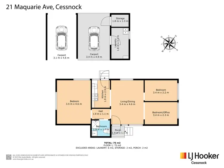 Floorplan of Homely house listing, 21 Macquarie Ave, Cessnock NSW 2325
