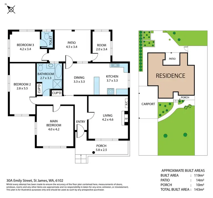 Floorplan of Homely house listing, 30A Emily Street, St James WA 6102