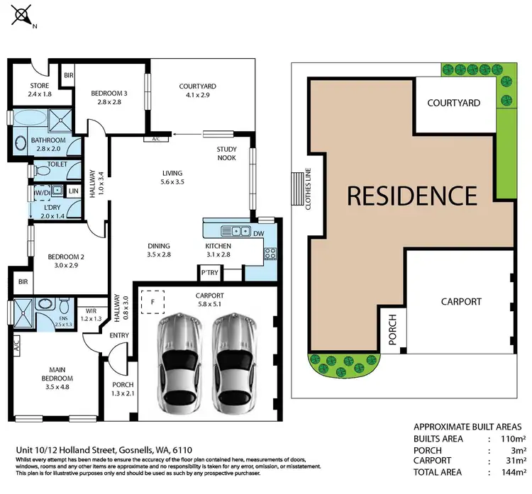 Floorplan of Homely house listing, 10/12 Holland Street, Gosnells WA 6110