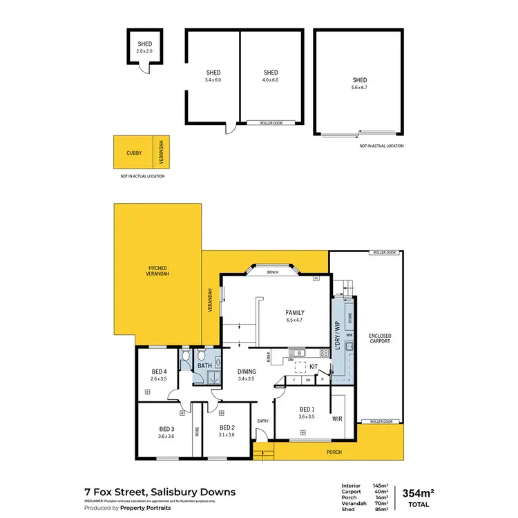 Floorplan of Homely house listing, 7 Fox Street, Salisbury Downs SA 5108