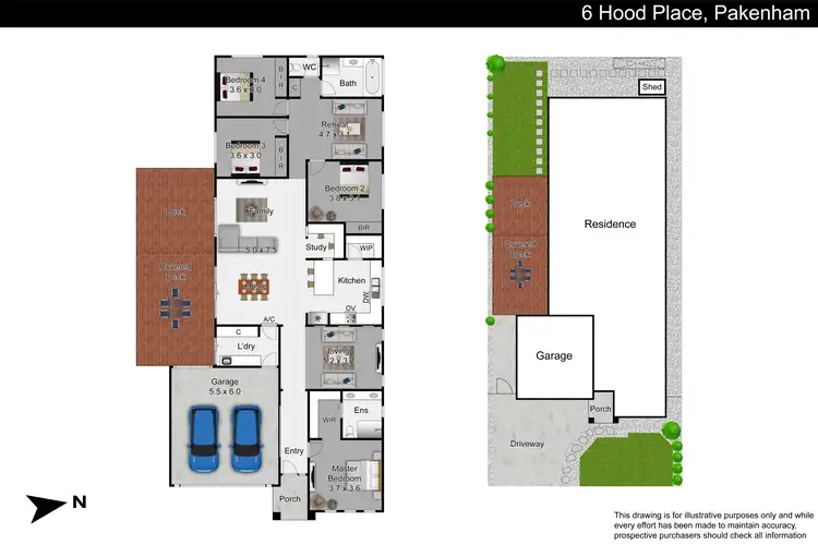Floorplan of Homely house listing, 6 Hood Place, Pakenham VIC 3810