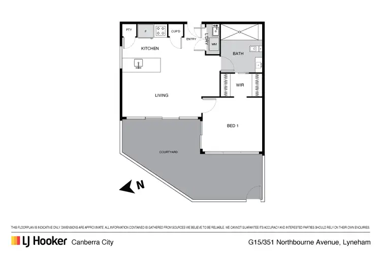 Floorplan of Homely apartment listing, G15/351 Northbourne Avenue, Lyneham ACT 2602
