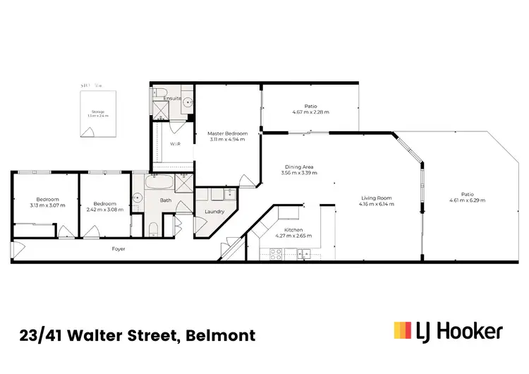 Floorplan of Homely unit listing, 23/41 Walter Street, Belmont NSW 2280