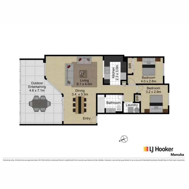 Floorplan of Homely apartment listing, 32/40 Leahy Close, Narrabundah ACT 2604