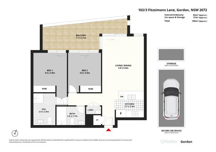 Floorplan of Homely apartment listing, B102/3 Fitzsimons Lane, Gordon NSW 2072