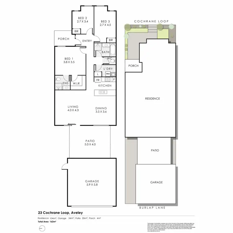 Floorplan of Homely house listing, 23 Cochrane Loop, Aveley WA 6069