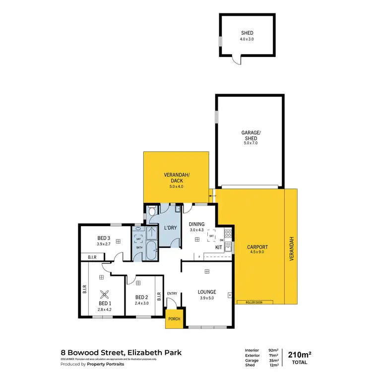 Floorplan of Homely house listing, 8 Bowood Street, Elizabeth Park SA 5113