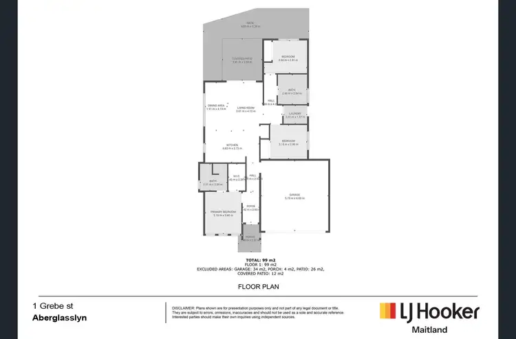 Floorplan of Homely house listing, 1 Grebe Street, Aberglasslyn NSW 2320