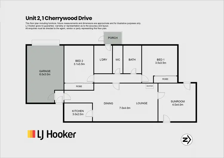 Floorplan of Homely villa listing, 2/1 Cherrywood Drive, Scamander TAS 7215