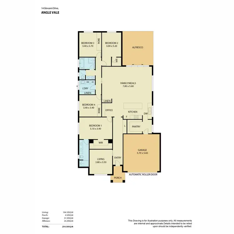Floorplan of Homely house listing, 14 Giovanni Drive, Angle Vale SA 5117
