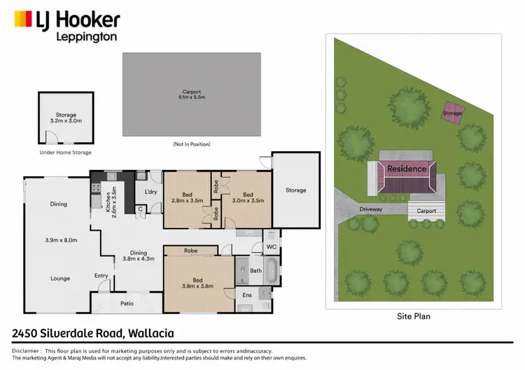 Floorplan of Homely rural property listing, 2450 Silverdale Road, Wallacia NSW 2745