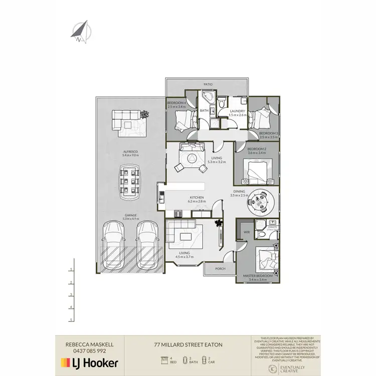 Floorplan of Homely house listing, 77 Millard Street, Eaton WA 6232
