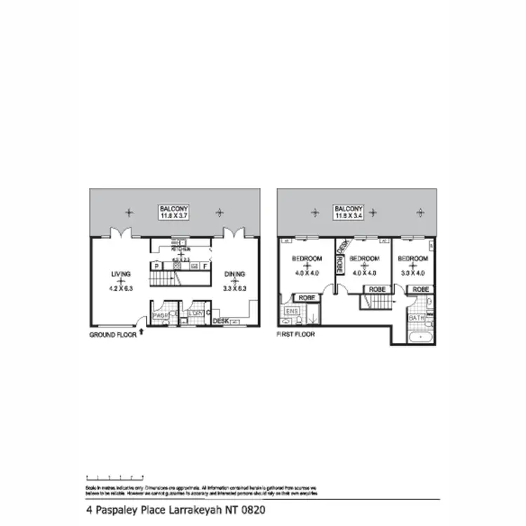 Floorplan of Homely unit listing, 4/12 Paspaley Place, Larrakeyah NT 820