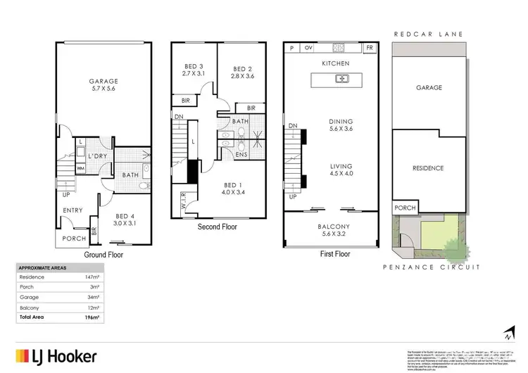Floorplan of Homely townhouse listing, 50 Penzance Circuit, Glendalough WA 6016