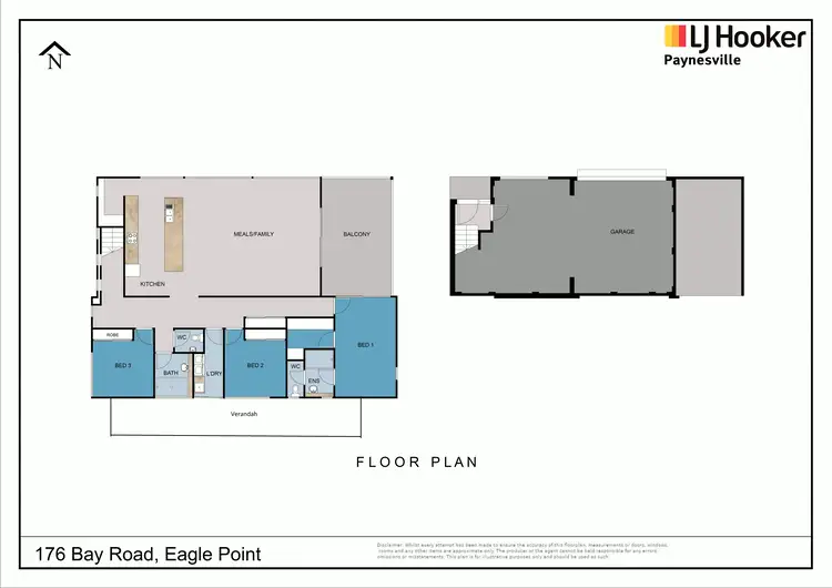 Floorplan of Homely house listing, 176 Bay Road, Eagle Point VIC 3878