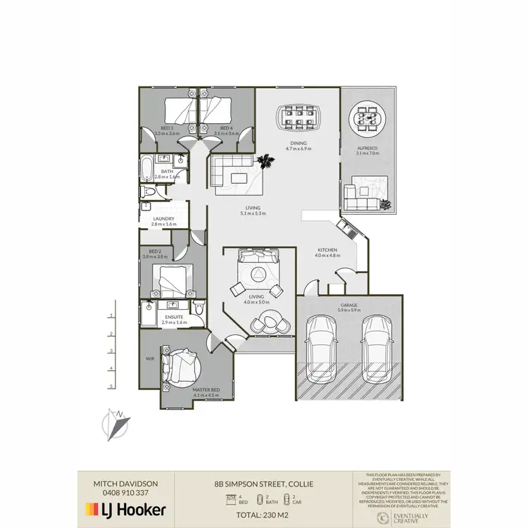 Floorplan of Homely house listing, 8B Simpson Street, Collie WA 6225