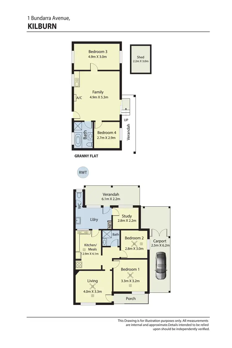 Floorplan of Homely house listing, 1 Bundarra Ave, Kilburn SA 5084