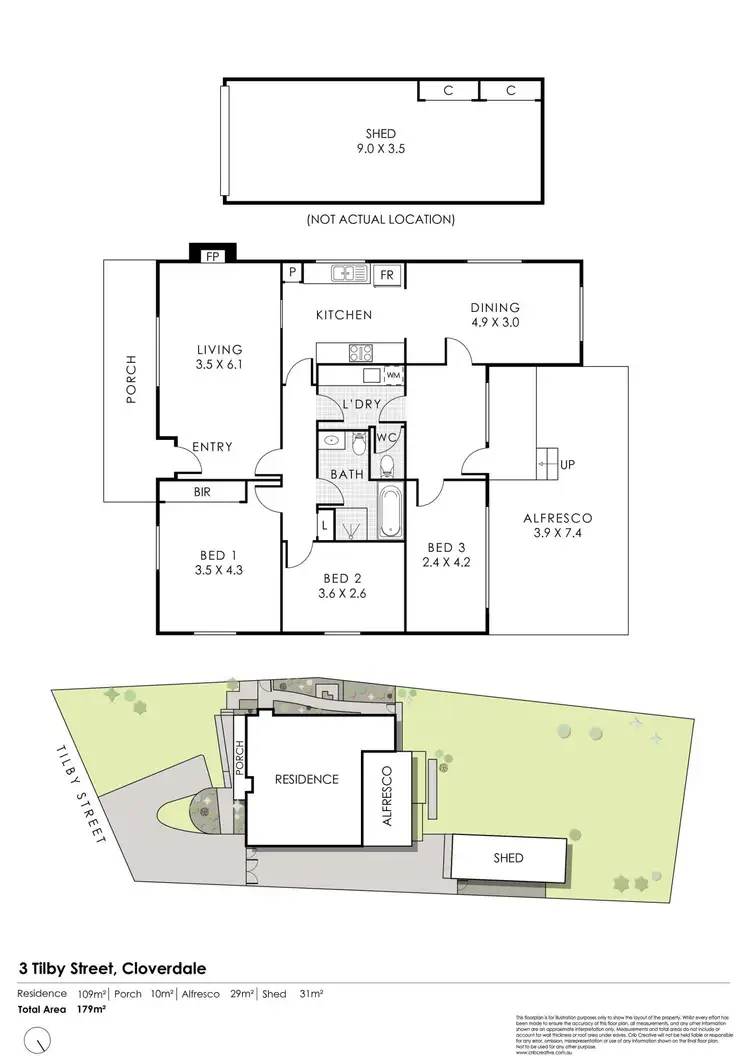 Floorplan of Homely house listing, 3 Tilby Street, Cloverdale WA 6105