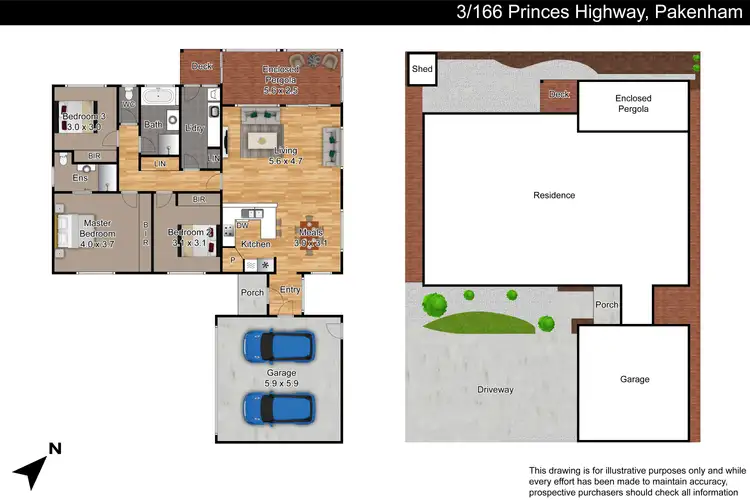 Floorplan of Homely unit listing, 3/166 Princes Highway, Pakenham VIC 3810