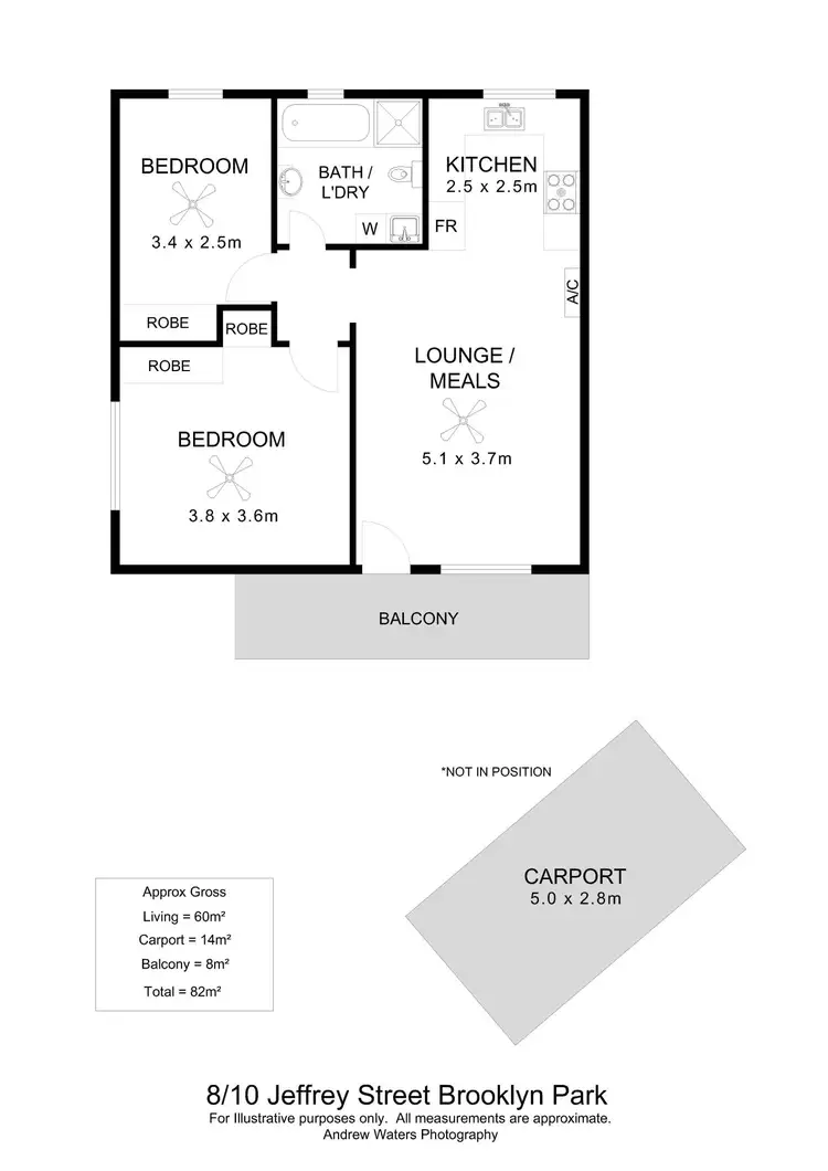 Floorplan of Homely unit listing, 8/10 Jeffrey Street, Brooklyn Park SA 5032