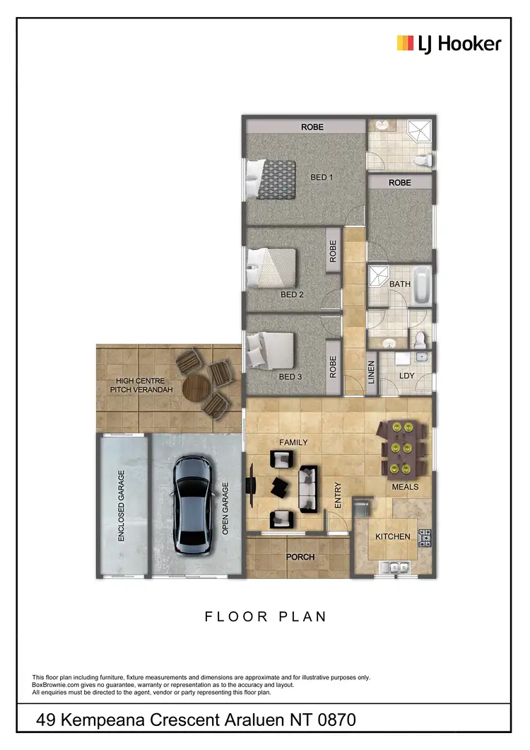 Floorplan of Homely house listing, 49 Kempeana Crescent, Araluen NT 870