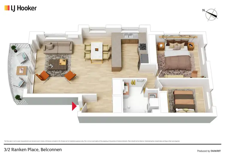 Floorplan of Homely apartment listing, 3/2 Ranken Place, Belconnen ACT 2617