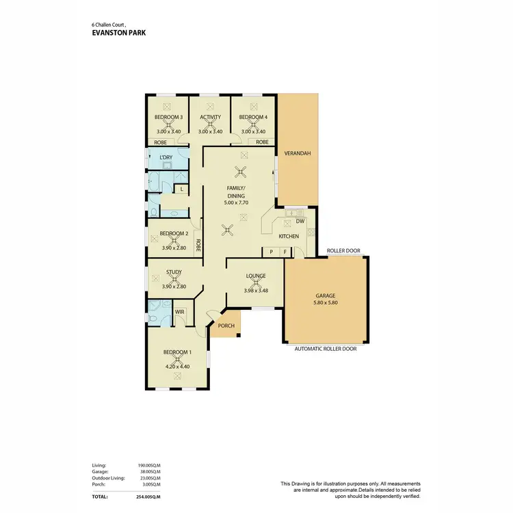 Floorplan of Homely house listing, 6 Challen Court, Evanston Park SA 5116