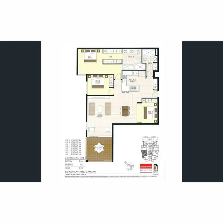 Floorplan of Homely apartment listing, 504/102 Esplanade, Darwin City NT 800