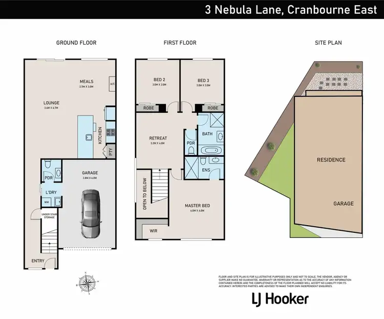 Floorplan of Homely townhouse listing, 3 Nebula Lane, Cranbourne East VIC 3977