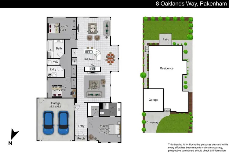 Floorplan of Homely house listing, 8 Oaklands Way, Pakenham VIC 3810