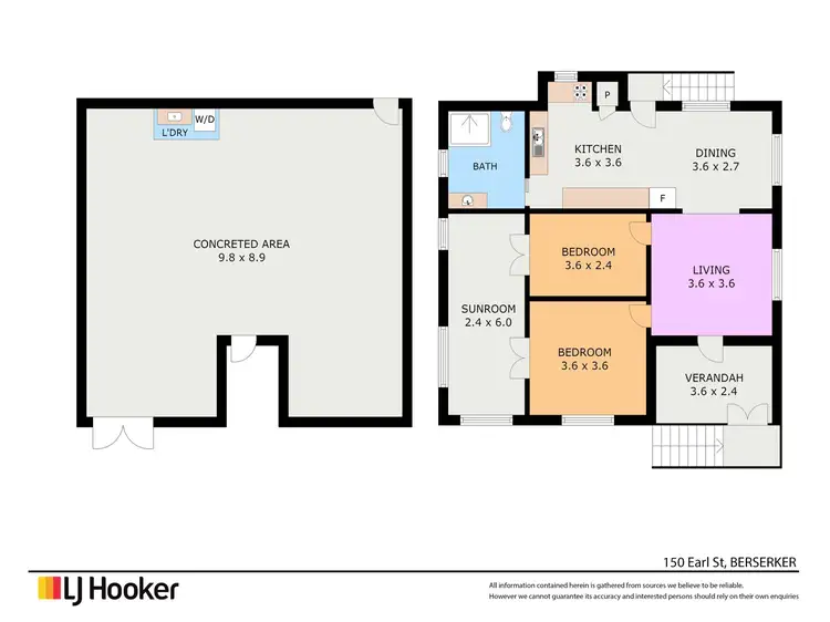 Floorplan of Homely house listing, 150 Earl Street, Berserker QLD 4701