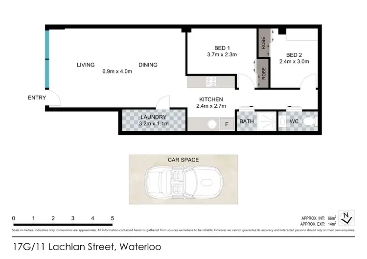 Floorplan of Homely apartment listing, 17G/11A Lachlan Street, Waterloo NSW 2017