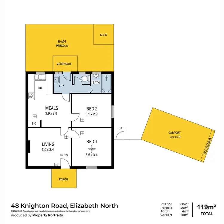 Floorplan of Homely house listing, 48 Knighton Road, Elizabeth North SA 5113