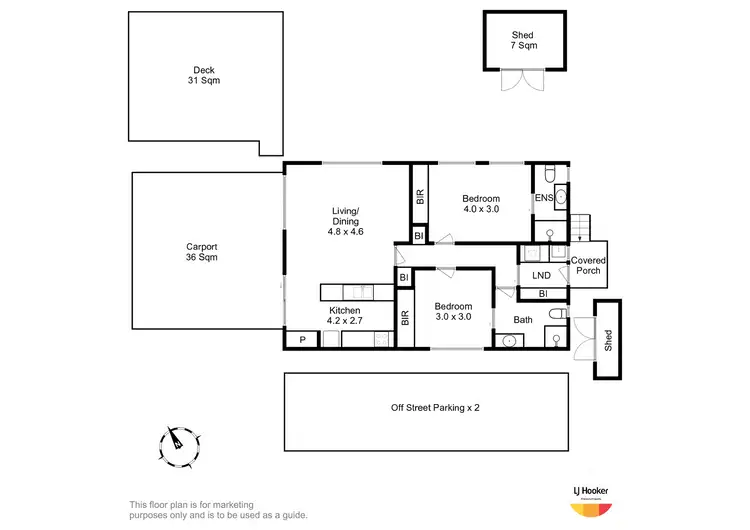 Floorplan of Homely unit listing, Unit 2/47 Kenbrae Avenue, Glenorchy TAS 7010
